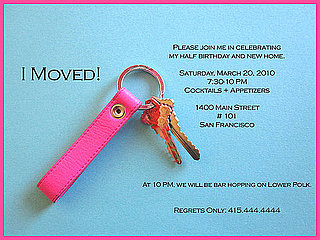 Come Party With Me: Half Birthday Housewarming — Invite Come Party With Me: Half Birthday Housewarming — Invite