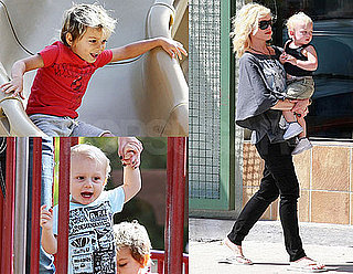 Photos of Gwen Stefani Playing With Kingston and Zuma Rossdale in LA Photos of Gwen Stefani Playing With Kingston and Zuma Rossdale in LA
