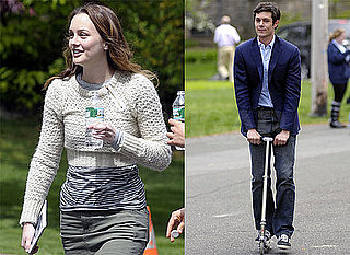 Pictures of Adam Brody, Leighton Meester, and Allison Janney on the Set of The Oranges Pictures of Adam Brody, Leighton Meester, and Allison Janney on the Set of The Oranges