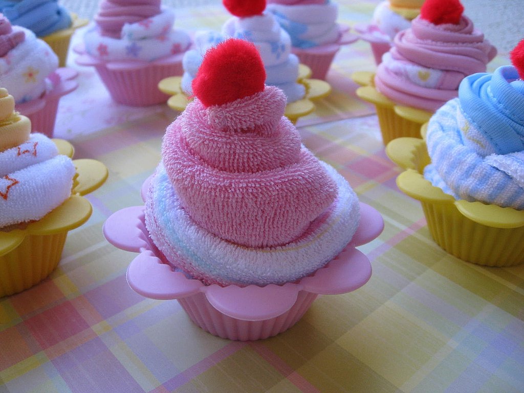 Baby Towel Cupcakes POPSUGAR Moms