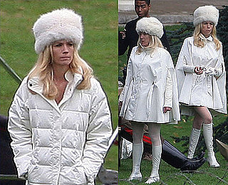 Pictures of January Jones Seeing Double on the Set of X-Men Pictures of January Jones Seeing Double on the Set of X-Men