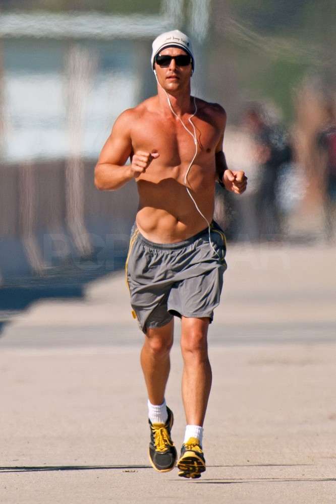 Matthew Mcconaughey Looked Hot While On A Jog In Malibu In January Matthews Sweetest And 9853