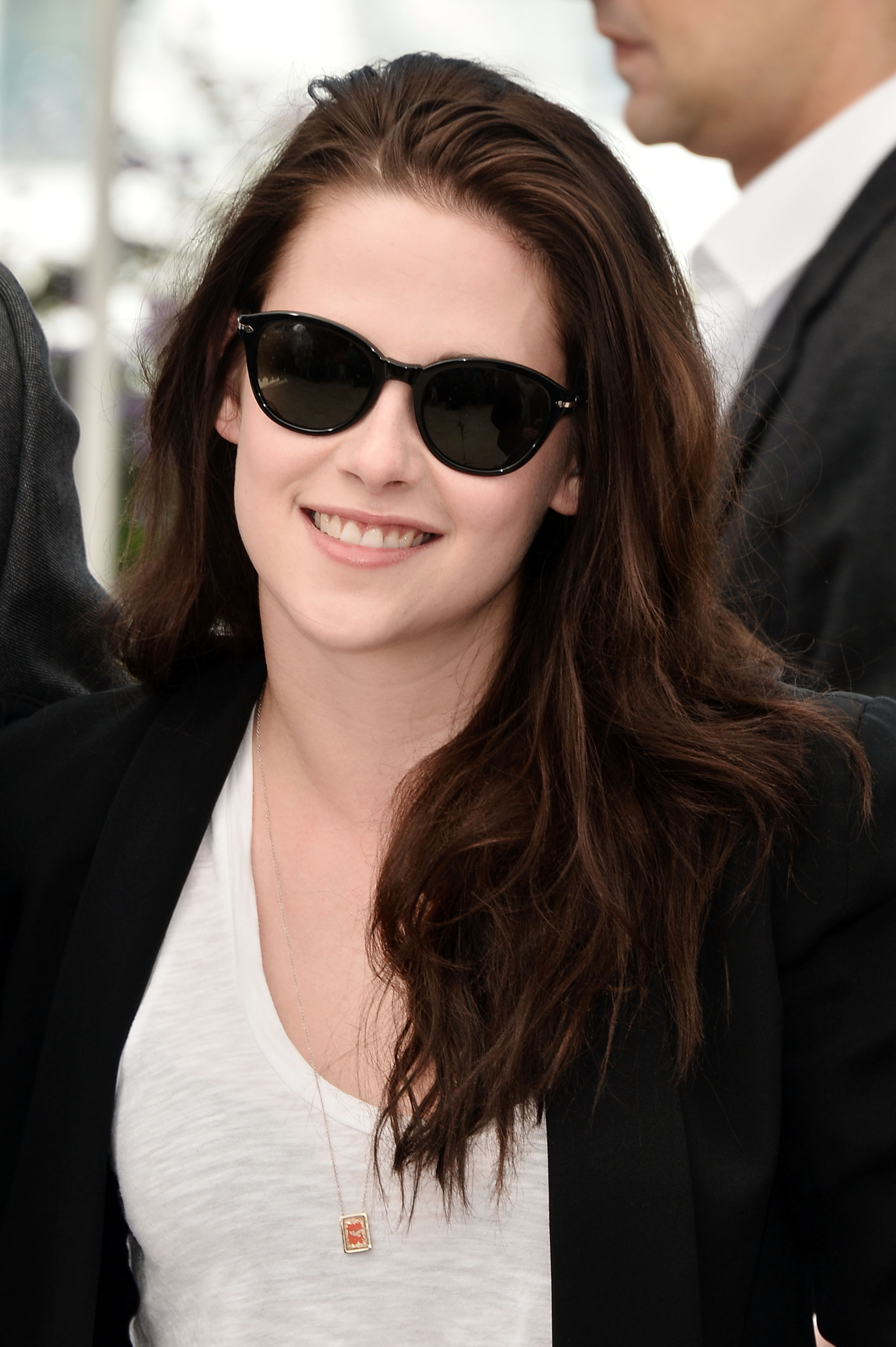 Kristen Stewart rocked sunglasses at the On the Road photocall at the