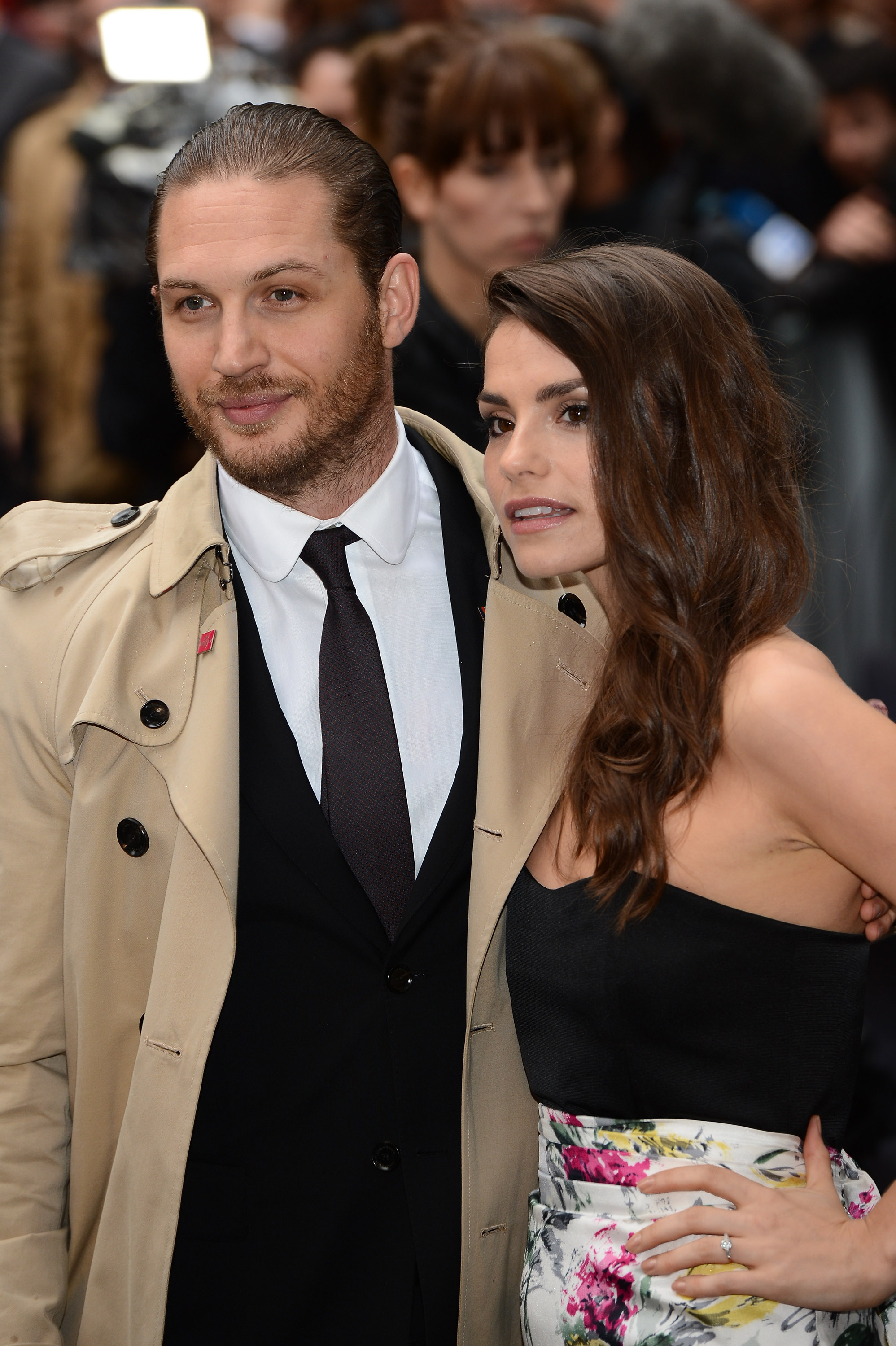 Tom Hardy Posed With Fiancée Charlotte Riley The Dark Knight Rises