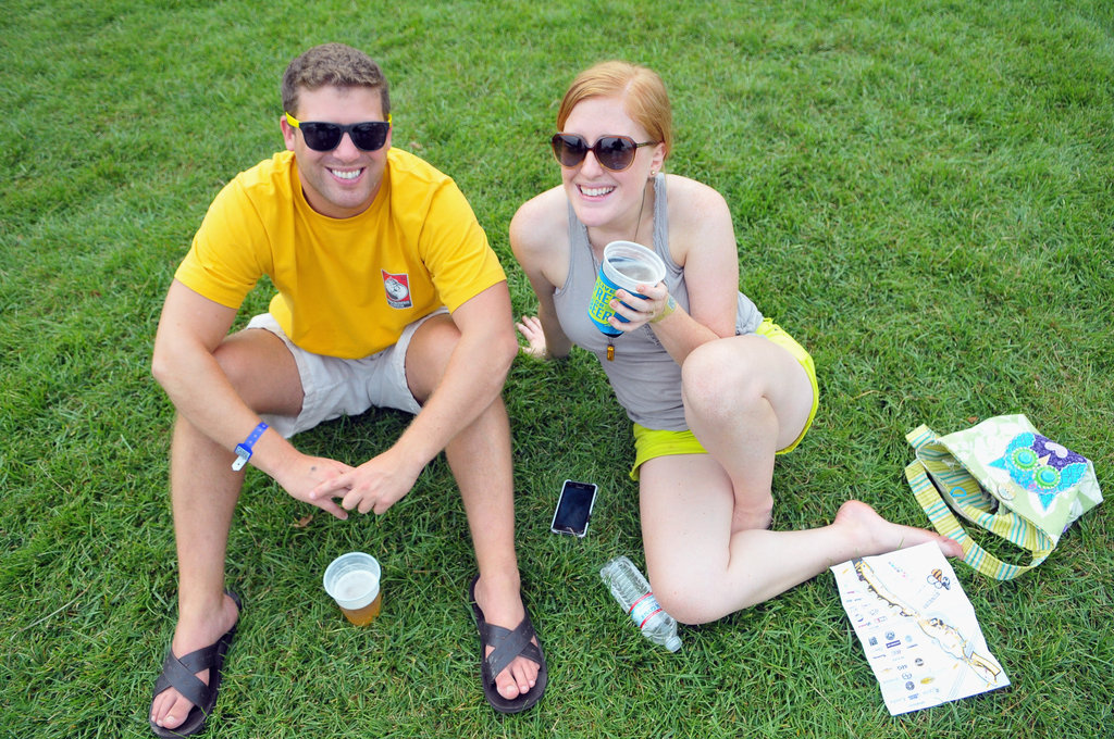 This couple of music fans sat on the grass together at Yeatman's Cove Park in Cincinnati, OH.
This couple of music fans sat on the grass together at Yeatman's Cove Park in Cincinnati, OH.