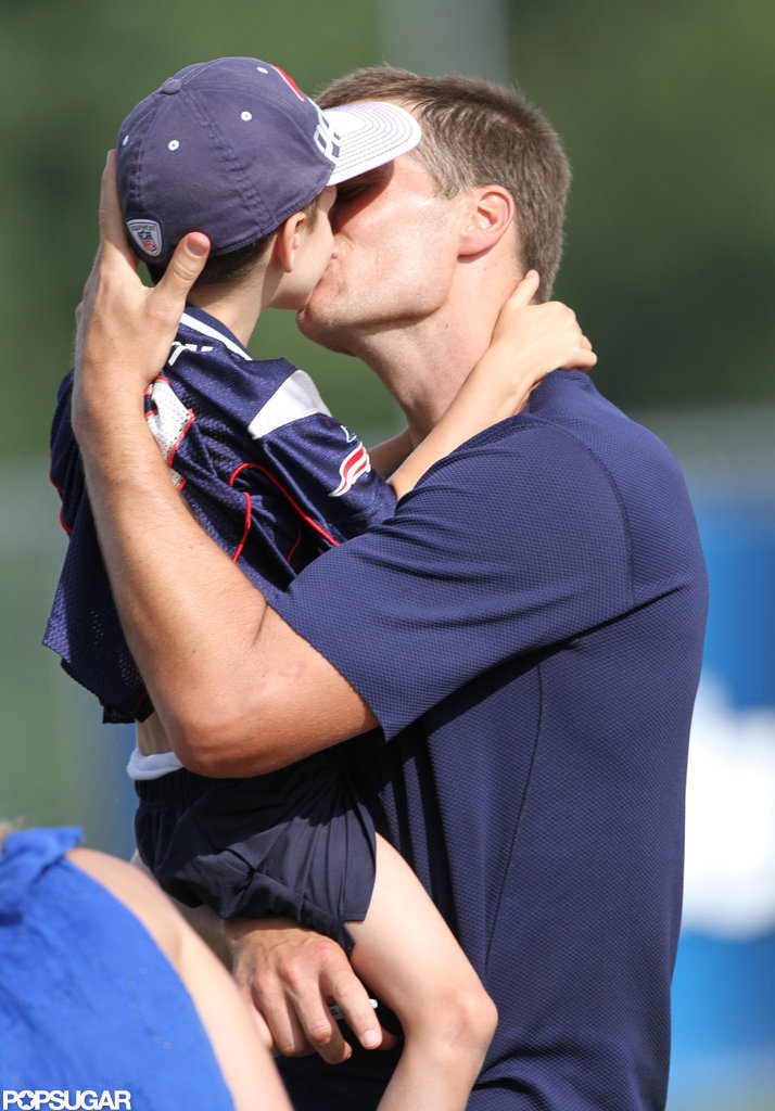 Tom Brady Kissing Son