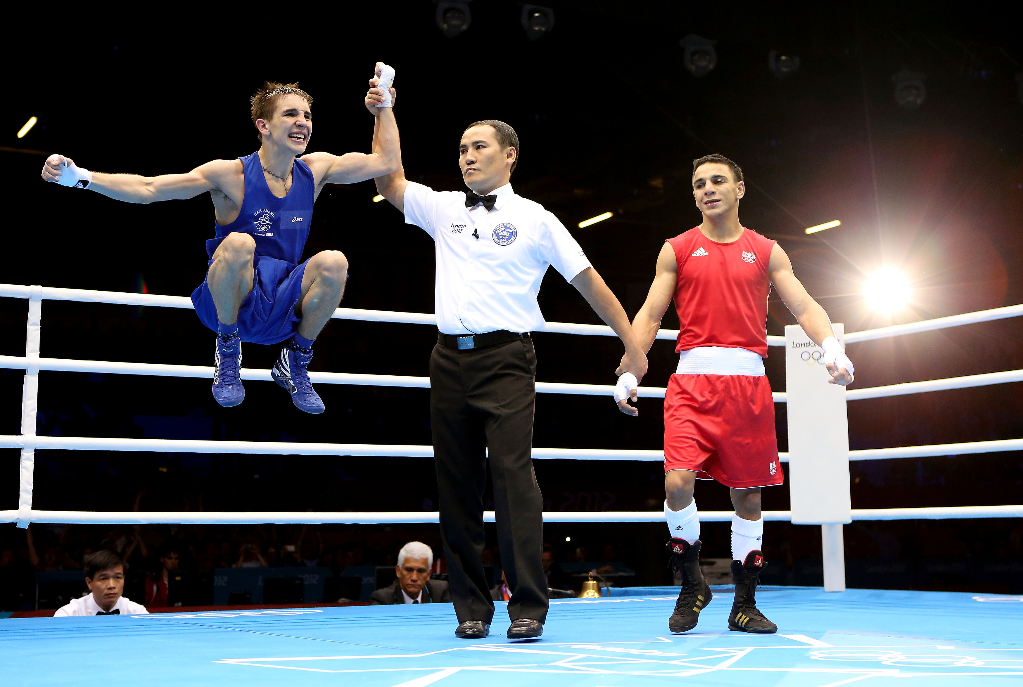 Irish Boxer Michael Conlan Jumped For Joy After His Win Over Nordine Oubaali Of France 0606