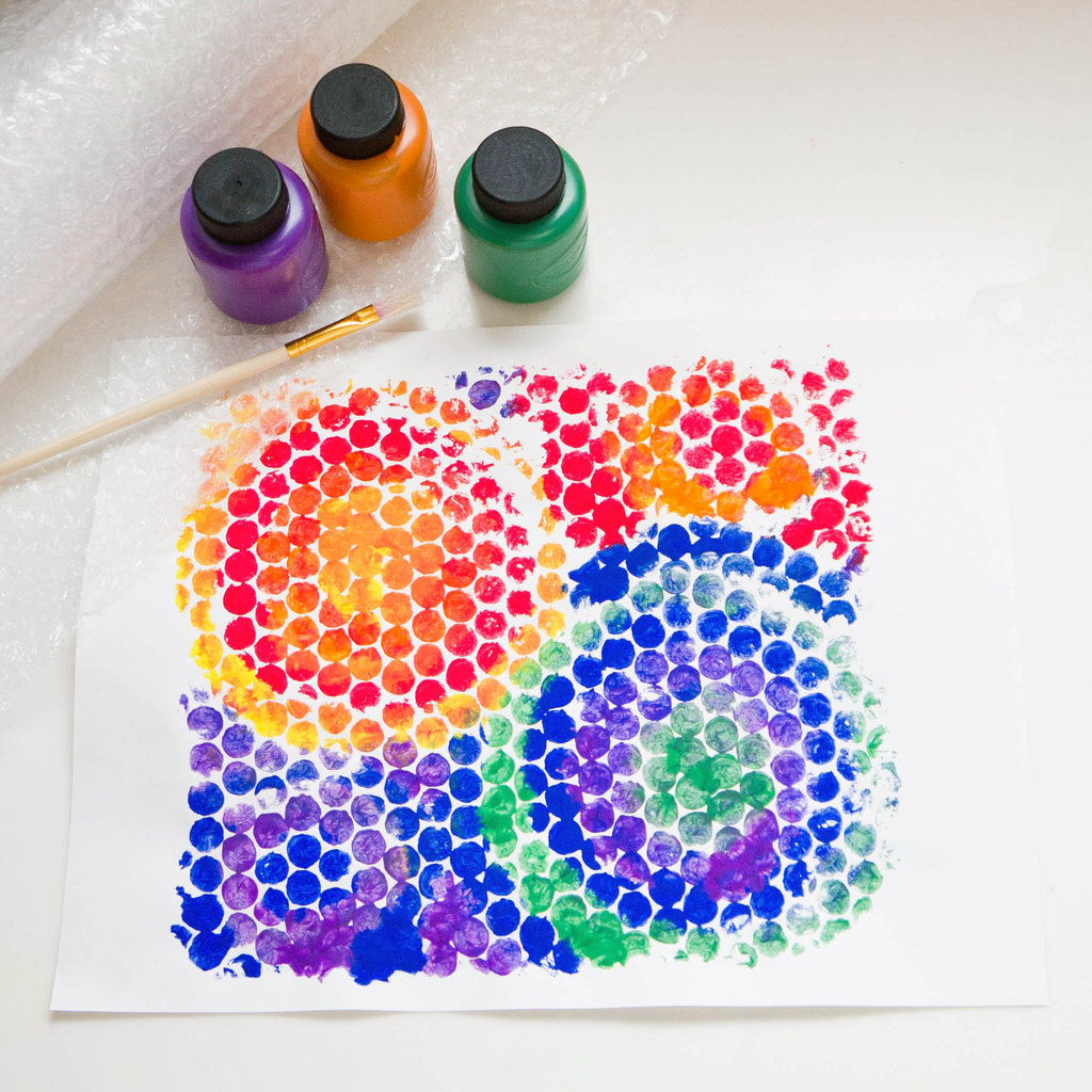 Bubble Wrap Painting POPSUGAR Moms