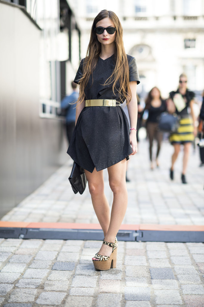 Take on an LBD update with leather details, and then add even more impact with an eye-catching gold belt at the waist. Switch out the platforms for booties, and you've got a no-fail Fall style.
Source: Adam Katz Sinding
Take on an LBD update with leather details, and then add even more impact with an eye-catching gold belt at the waist. Switch out the platforms for booties, and you've got a no-fail Fall style.
Source: Adam Katz Sinding