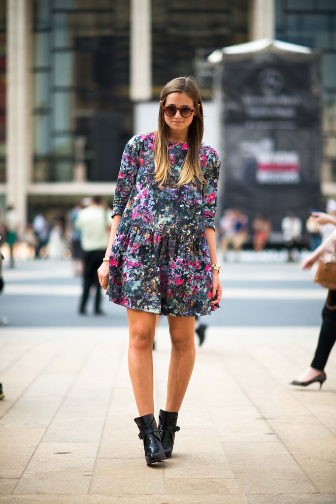 Florals look decidedly Fall-ready on a sweet dress that's paired with buckled ankle boots.
Source: Adam Katz Sinding
Florals look decidedly Fall-ready on a sweet dress that's paired with buckled ankle boots.
Source: Adam Katz Sinding