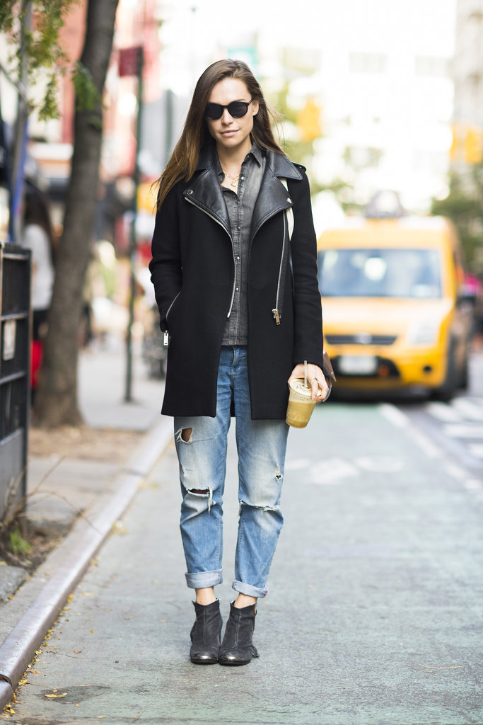 We love the warm — and street-chic — finish this moto-style coat gave a pair of distressed boyfriend jeans.
Source: Adam Katz Sinding
We love the warm — and street-chic — finish this moto-style coat gave a pair of distressed boyfriend jeans.
Source: Adam Katz Sinding