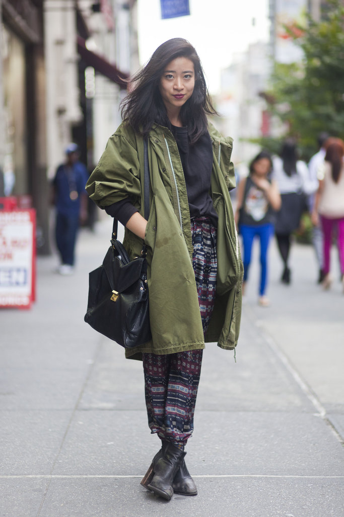 Temper a pair of printed pants with an anorak.
Source: Adam Katz Sinding
Temper a pair of printed pants with an anorak.
Source: Adam Katz Sinding