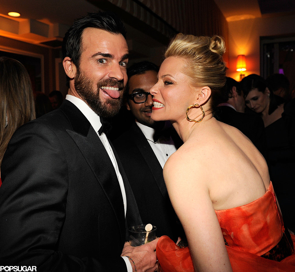 Justin Theroux and Elizabeth Banks goofed off at the Vanity Fair afterparty on Sunday night.
Justin Theroux and Elizabeth Banks goofed off at the Vanity Fair afterparty on Sunday night.
