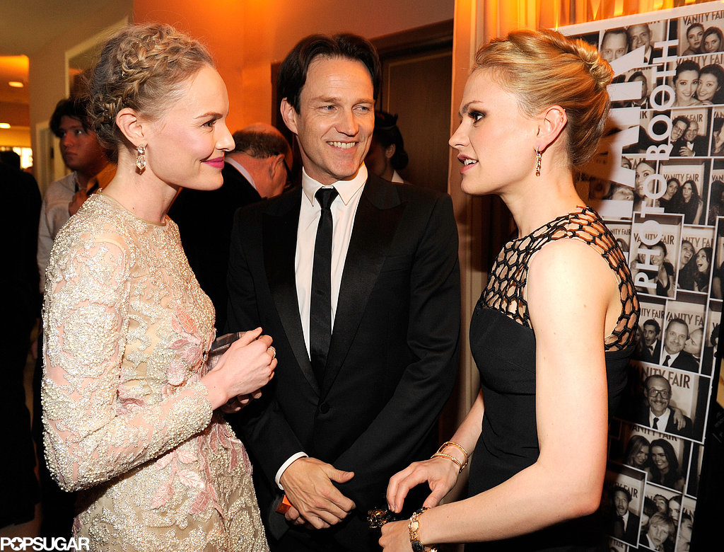 Kate Bosworth chatted with Anna Paquin and Stephen Moyer at Vanity Fair's Oscar afterparty.
Kate Bosworth chatted with Anna Paquin and Stephen Moyer at Vanity Fair's Oscar afterparty.