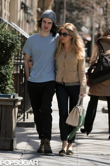 Sienna Miller and Tom Sturridge took a baby break for lunch in NYC. Sienna Miller and Tom Sturridge took a baby break for lunch in NYC.