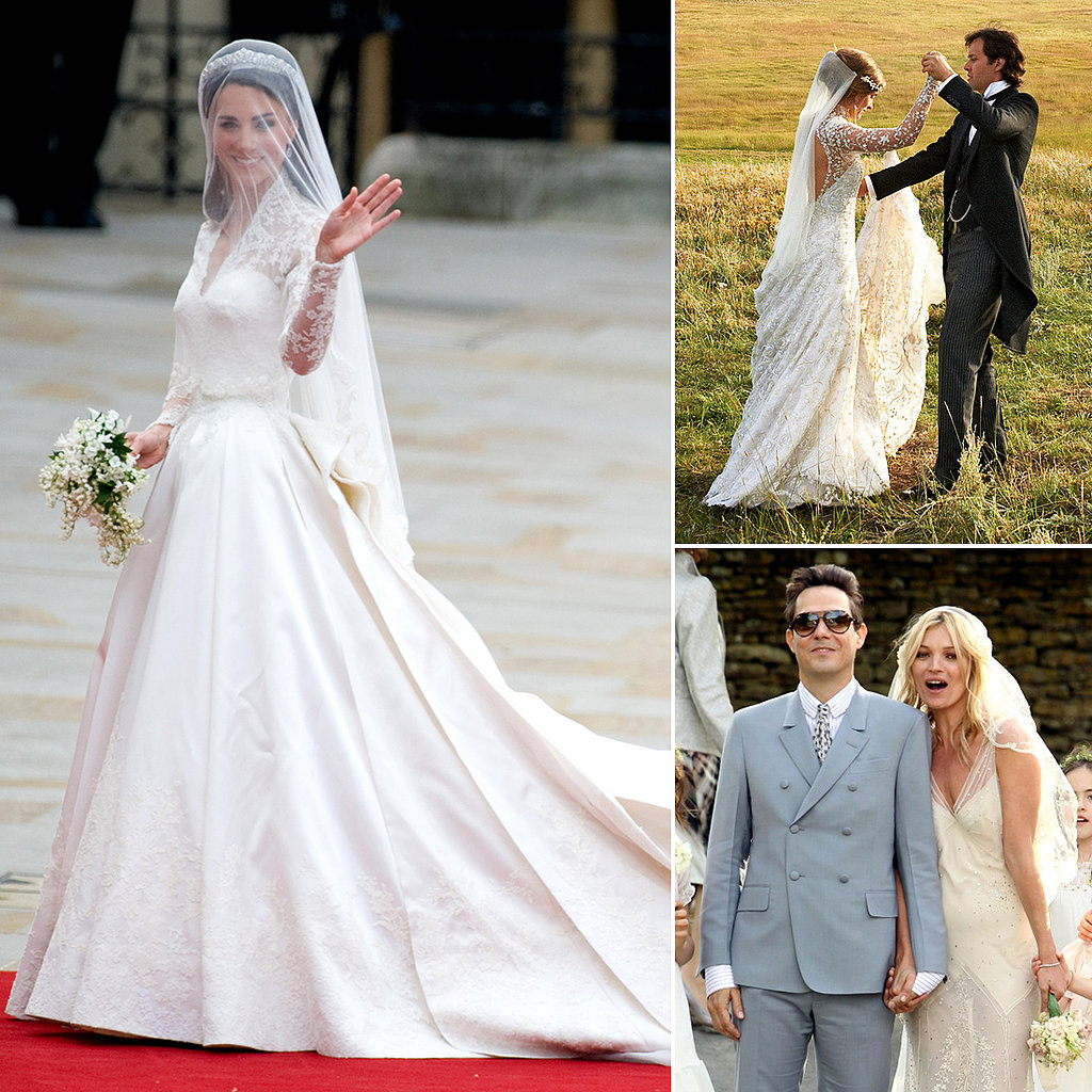 It's common knowledge that celebrities and designers go hand in hand — and when it comes to a star's special day, they tend to call on the couturiers closest to them to help craft their wedding gown. POPSUGAR Fashion rounded up 14 of their favorite custom-made wedding gowns and the designers behind them.
It's common knowledge that celebrities and designers go hand in hand — and when it comes to a star's special day, they tend to call on the couturiers closest to them to help craft their wedding gown. POPSUGAR Fashion rounded up 14 of their favorite custom-made wedding gowns and the designers behind them.