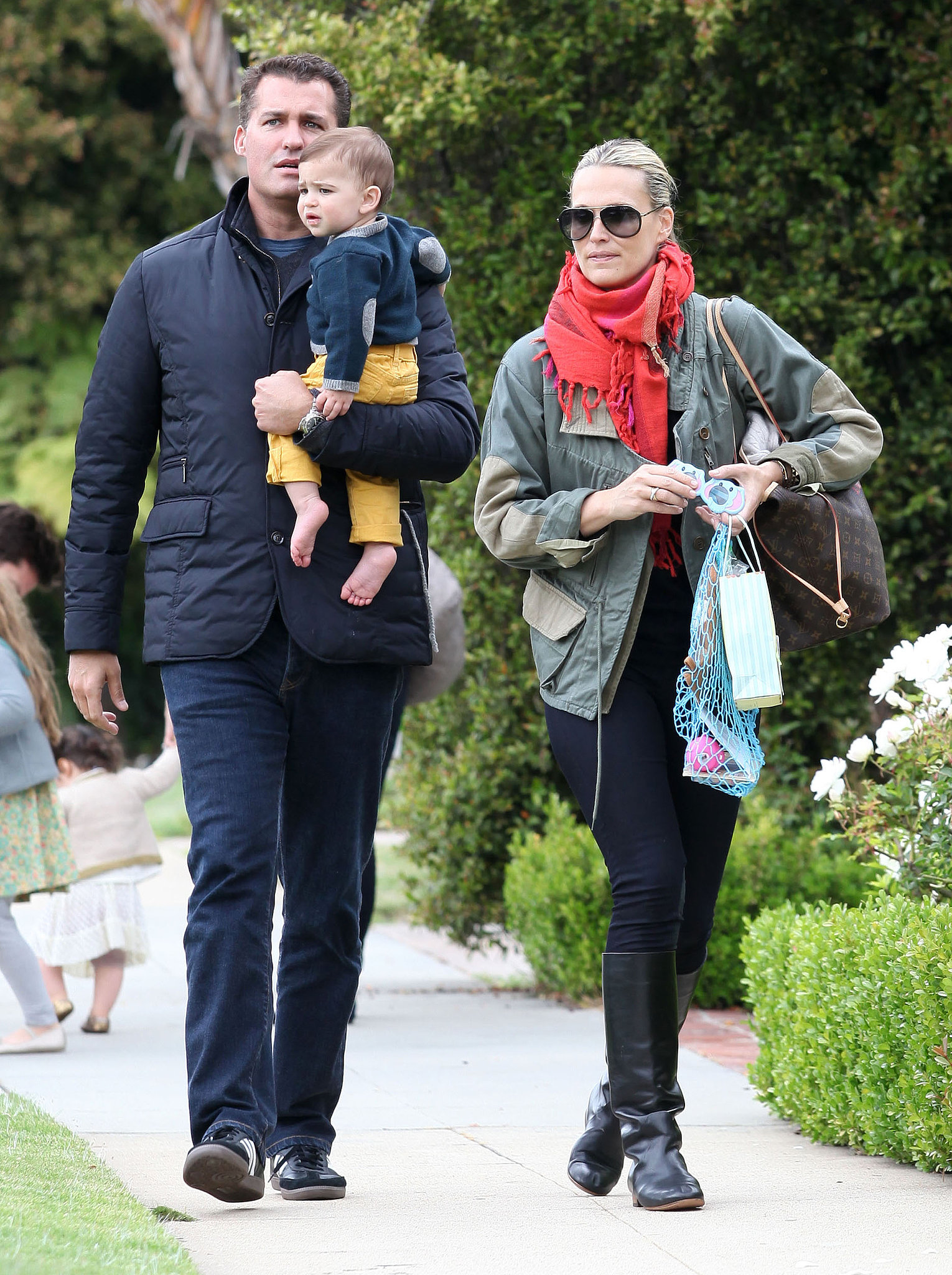 Molly Sims and her husband, Scott Stuber, took their son, Brooks, to