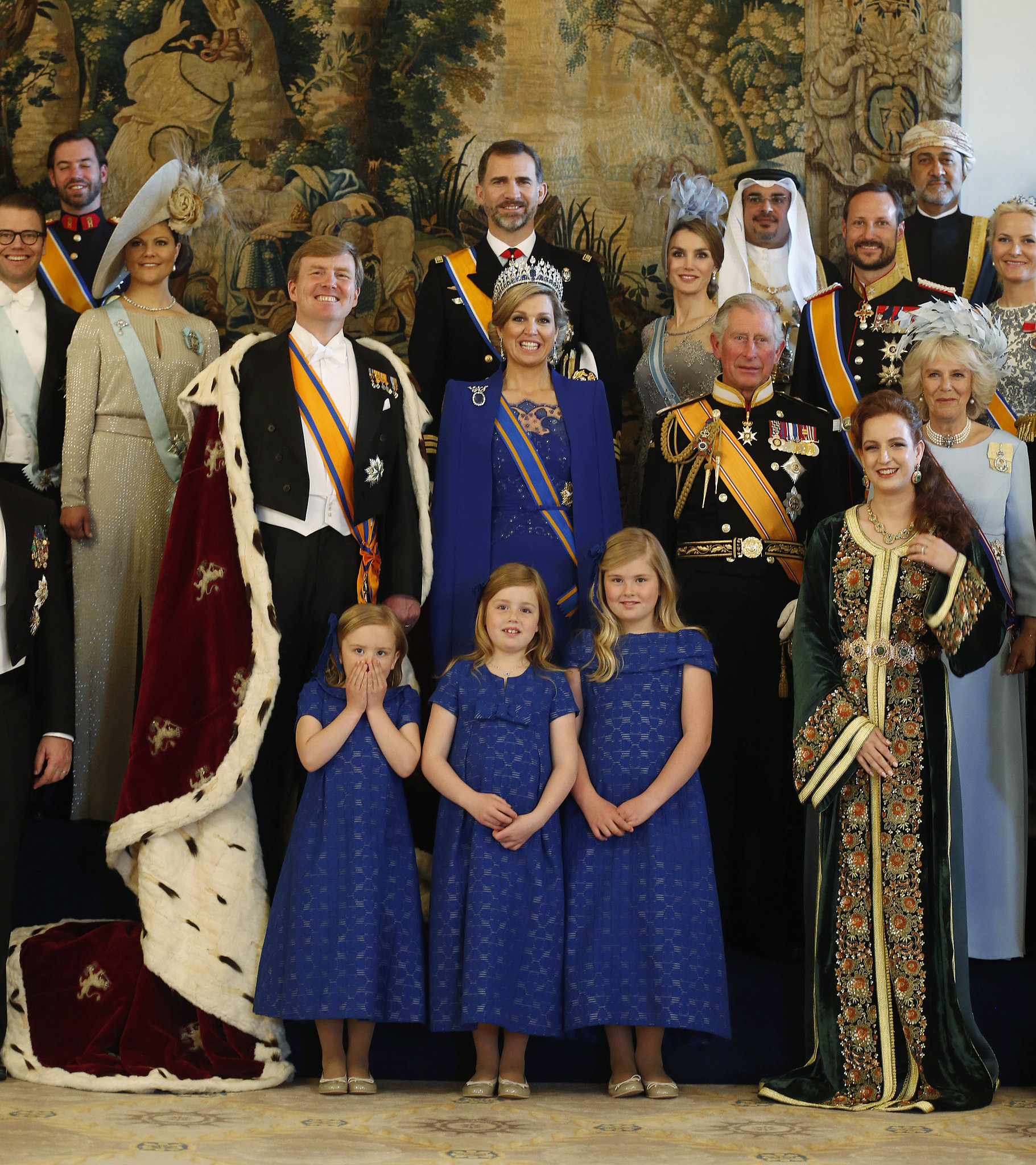 The Dutch royal family posed with other royals following the Royals
