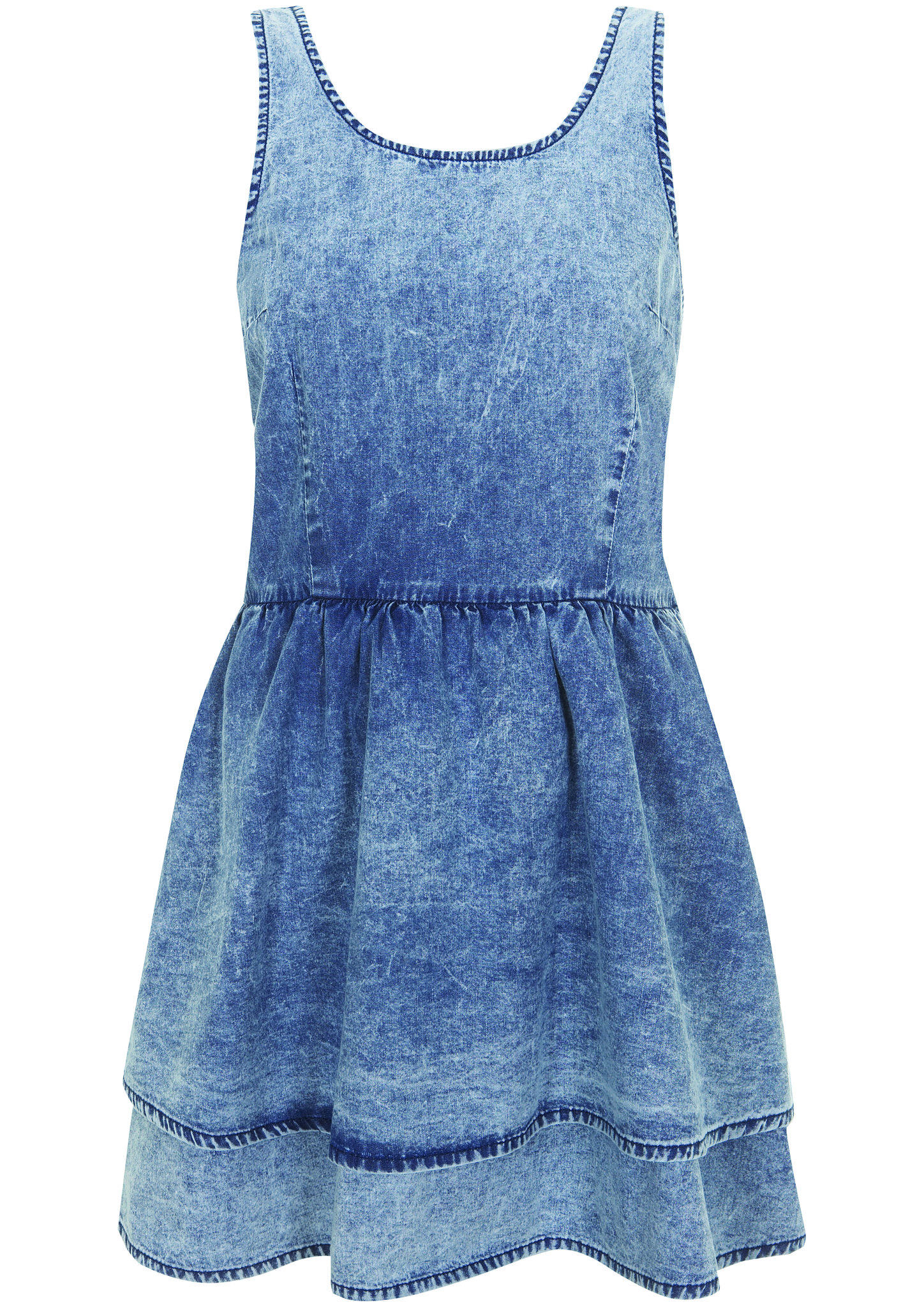 One Summer staple the acidwashed denim dress from the