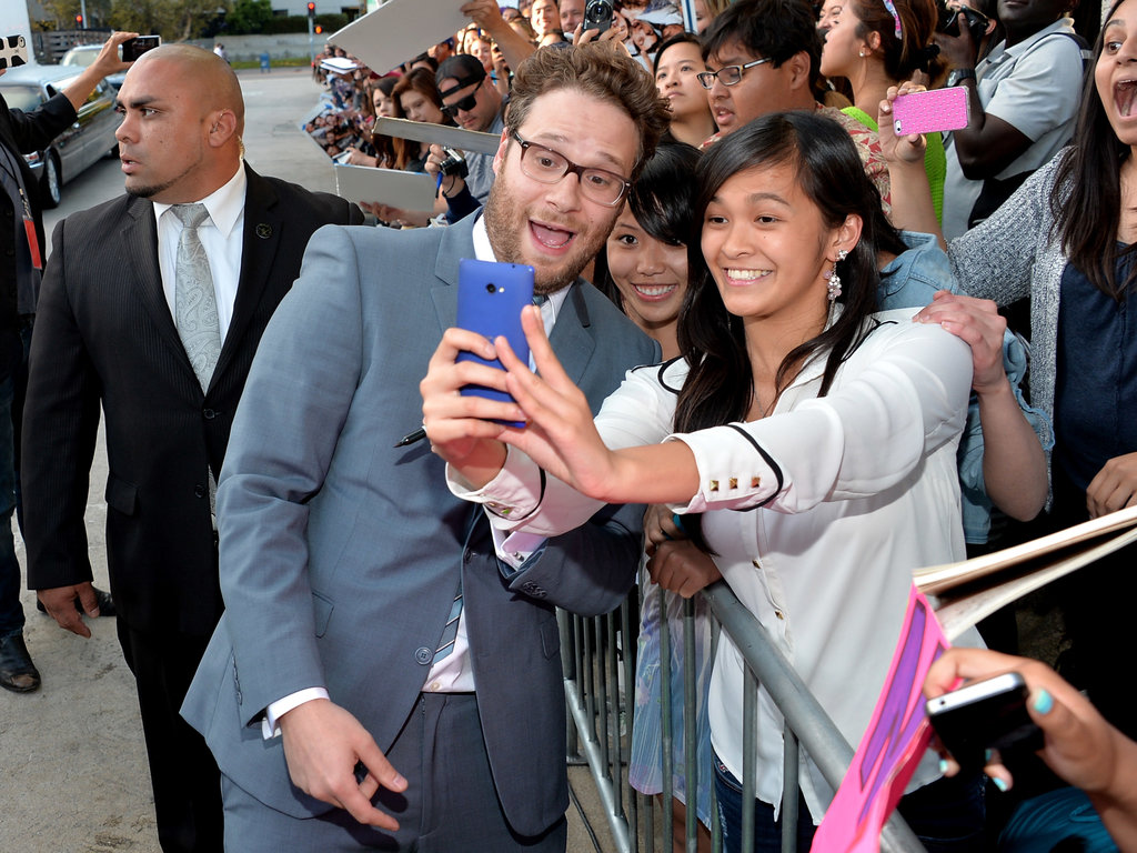 Seth Rogen stopped for a snap with fans during the LA premiere of This Is the End in June 2013.
Seth Rogen stopped for a snap with fans during the LA premiere of This Is the End in June 2013.
