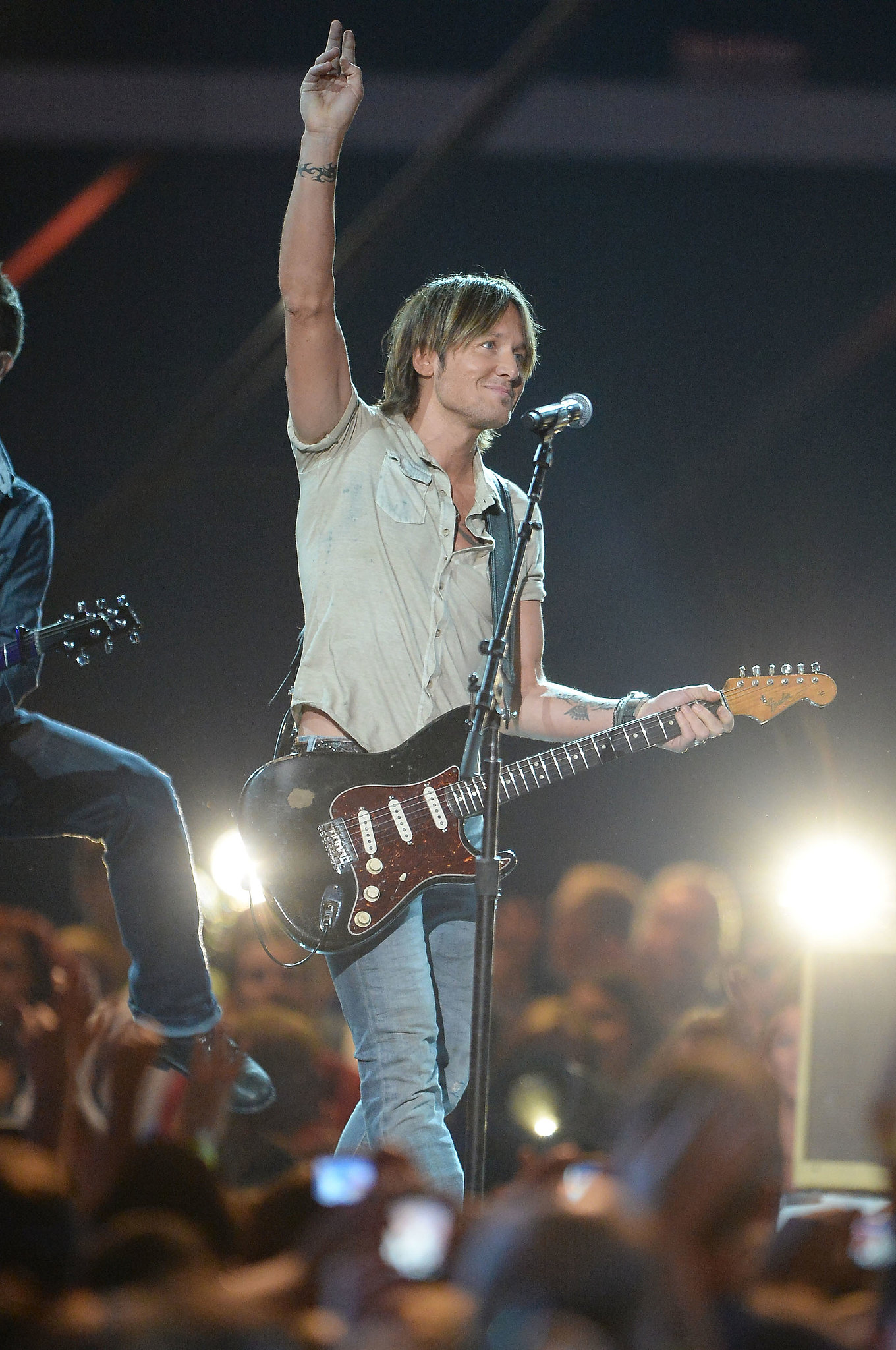 Keith Urban on stage at the CMT Awards. All the Action Inside the CMT