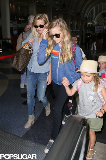 Reese Witherspoon walked through the airport with Ava by her side. Reese Witherspoon walked through the airport with Ava by her side.