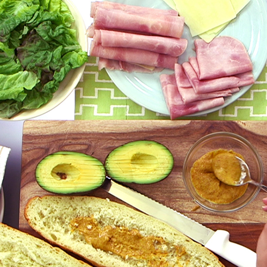 Ham, Cheese, and Avocado Sandwich