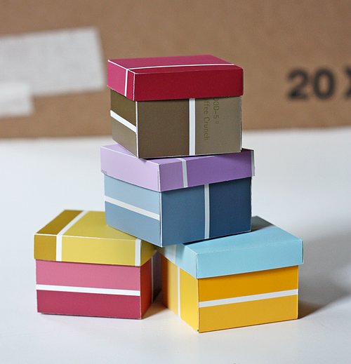 Paint Chip Gift Boxes Paint Chip Gift Boxes