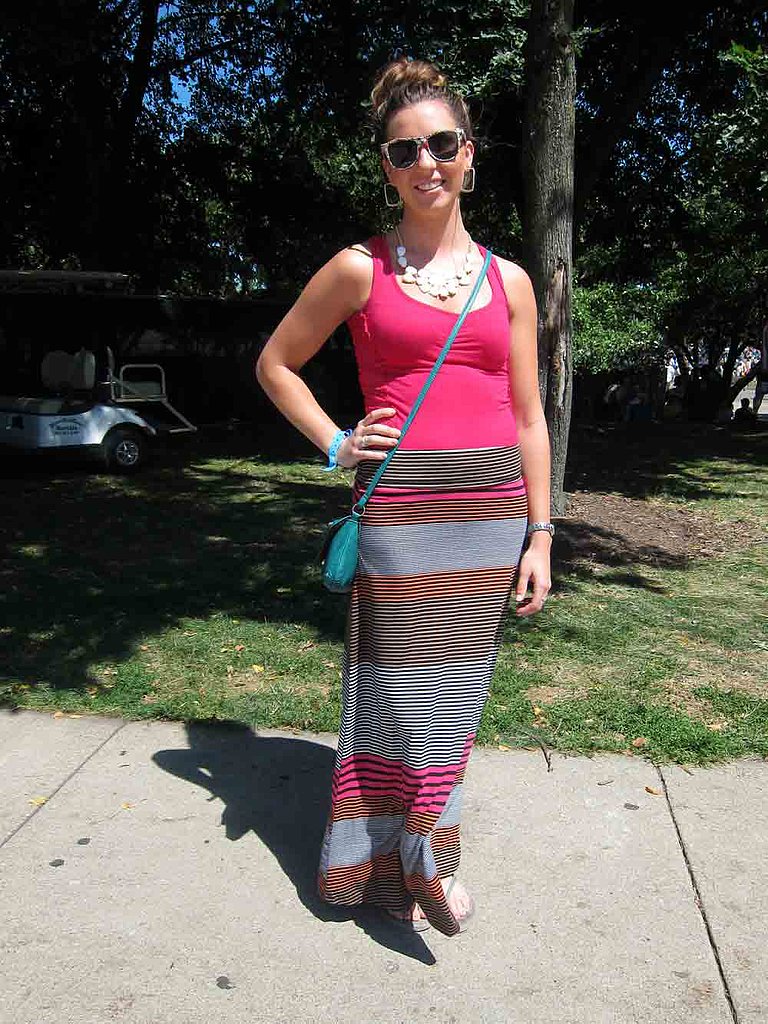 Bright pink had its moment in the sun with Mary Kate's striped colorblock Target skirt with similarly colored sunglasses.
Bright pink had its moment in the sun with Mary Kate's striped colorblock Target skirt with similarly colored sunglasses.