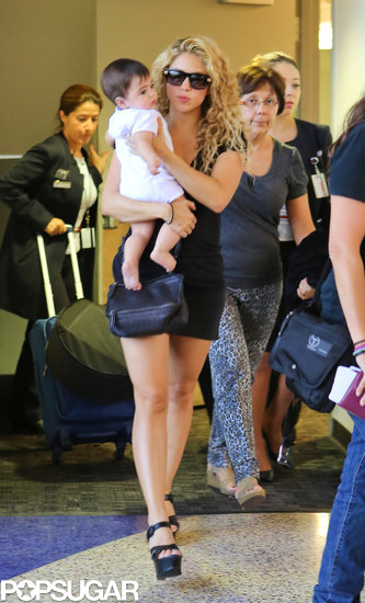 Shakira and her son, Milan, made their way through LAX. Shakira and her son, Milan, made their way through LAX.