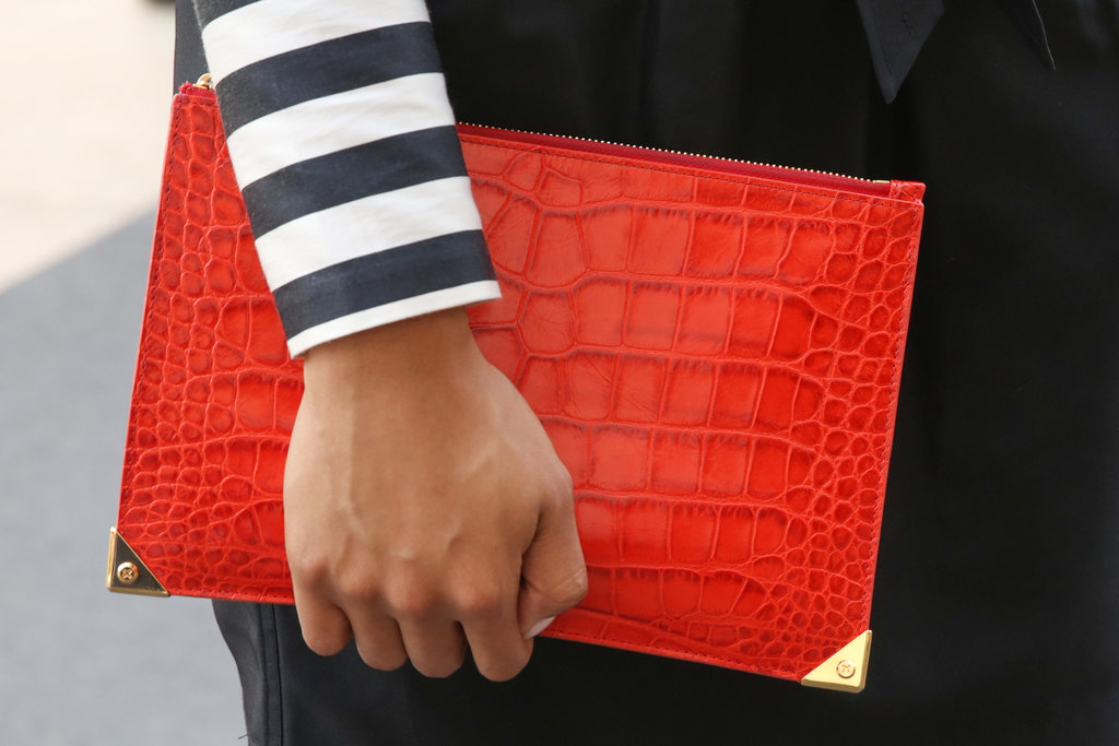 A pop of red and an exotic finish.
A pop of red and an exotic finish.