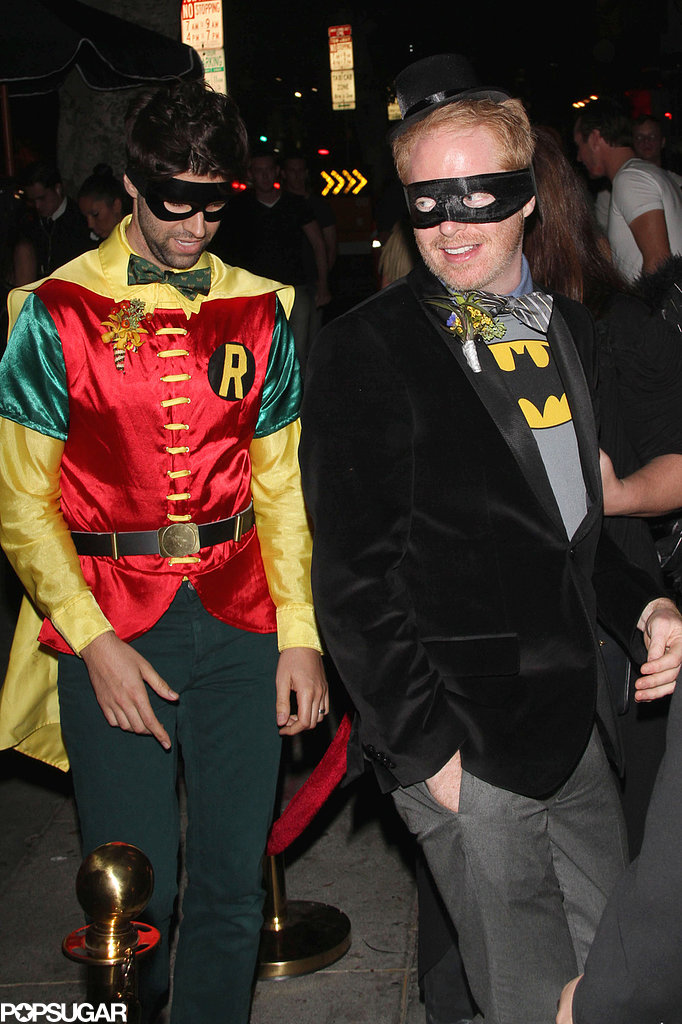 Jesse Tyler Ferguson and Justin Mikita went to a Hollywood Halloween party as Batman and Robin.
Jesse Tyler Ferguson and Justin Mikita went to a Hollywood Halloween party as Batman and Robin.