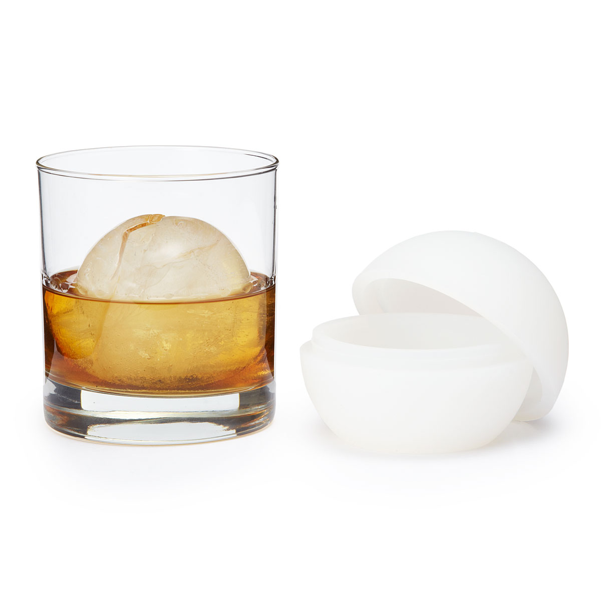 whiskey glass with ice mold