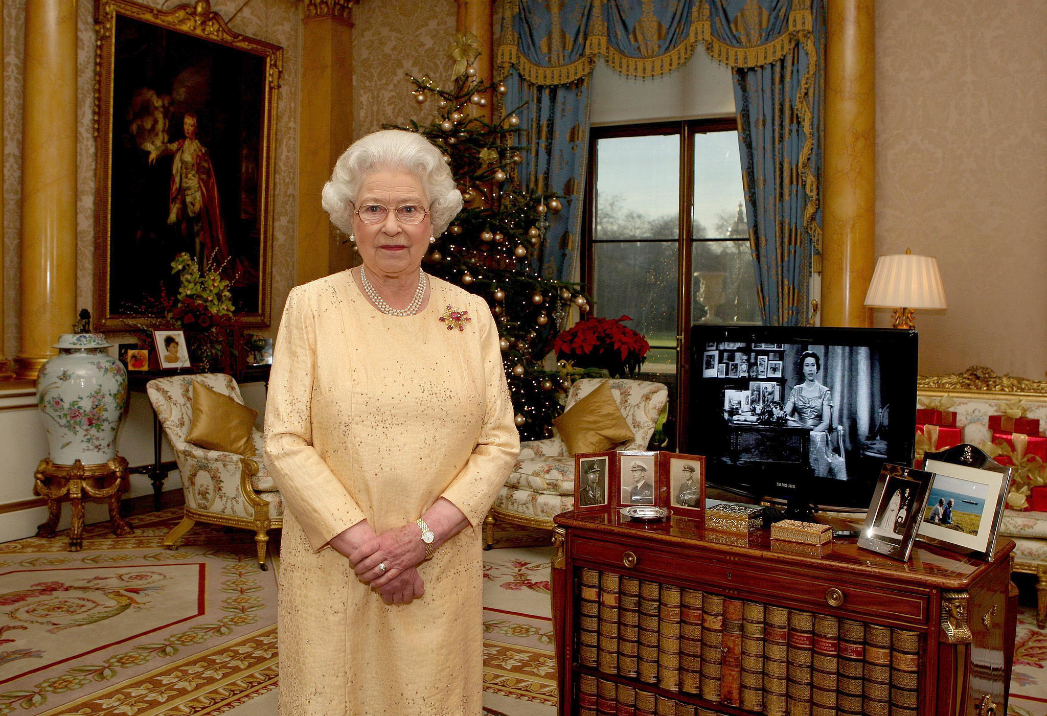 Queen Elizabeth II filmed her Christmas Day message in Buckingham