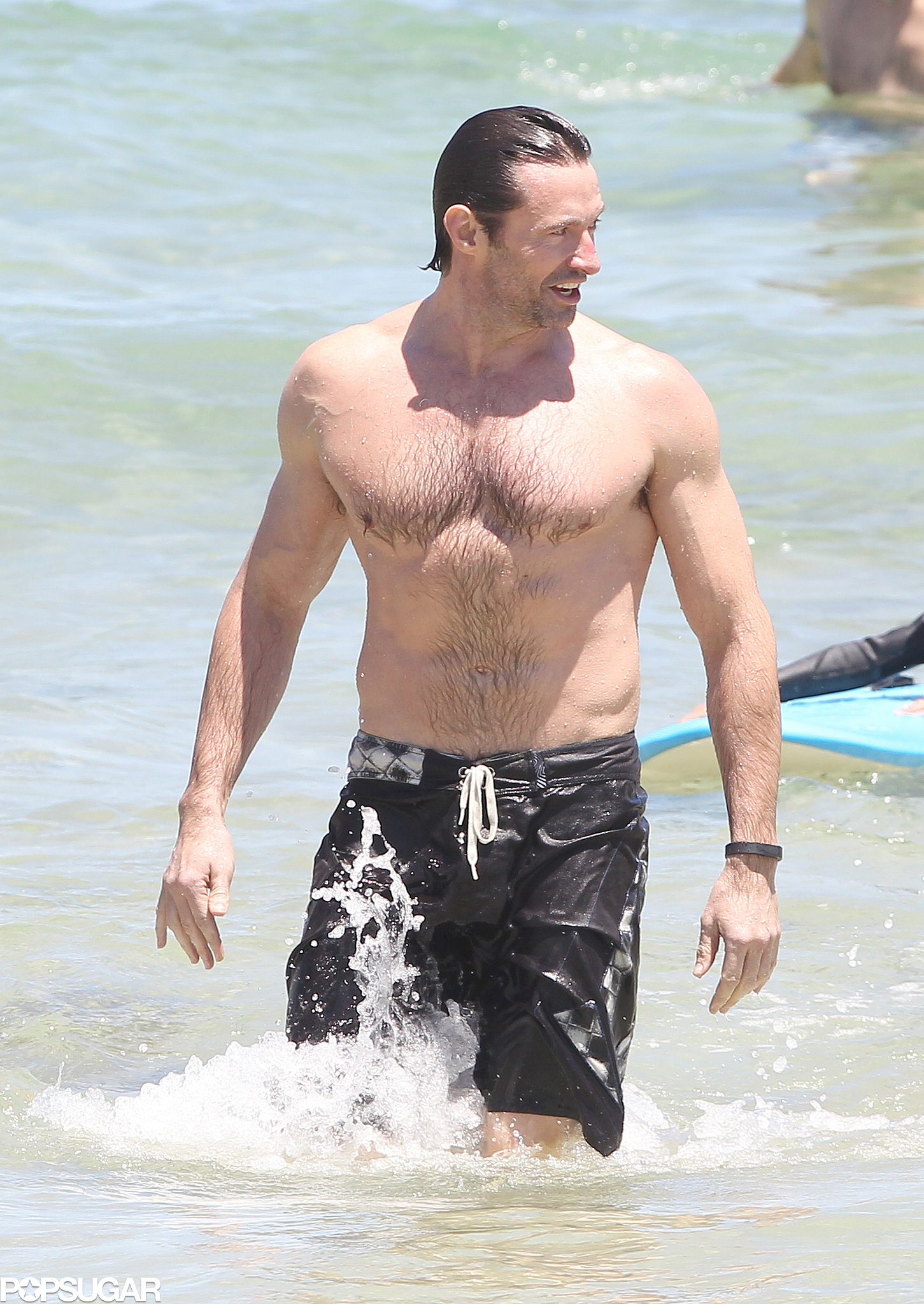 Hugh Jackman Bared His Fit Physique On Bondi Beach During A Trip To