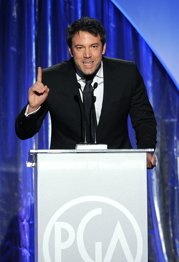 Ben Affleck was animated in his speech at the Producers Guild Awards.
Ben Affleck was animated in his speech at the Producers Guild Awards.