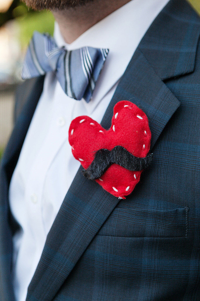 Mustached Heart Boutonniere
