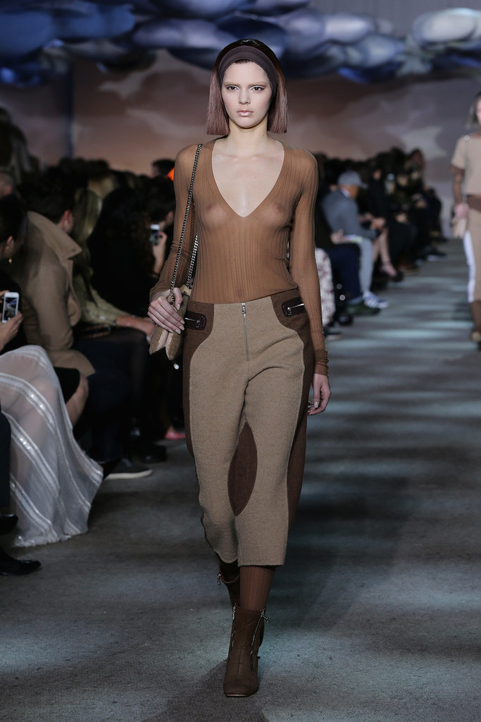Kendall Jenner Walks the Runway in a Completely Sheer Shirt Kendall Jenner Walks the Runway in a Completely Sheer Shirt