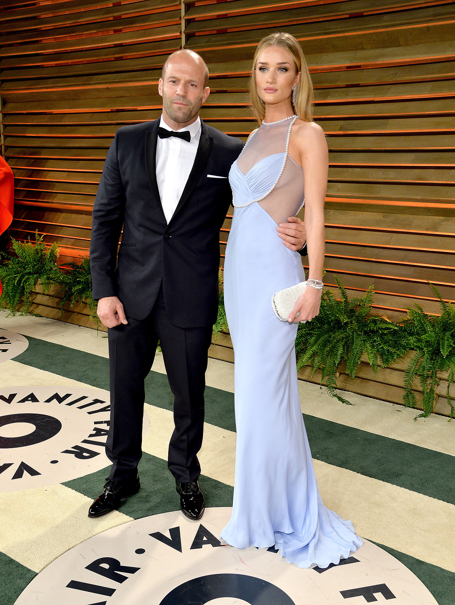 Rosie Huntington-Whiteley and her boyfriend, Jason Statham, posed