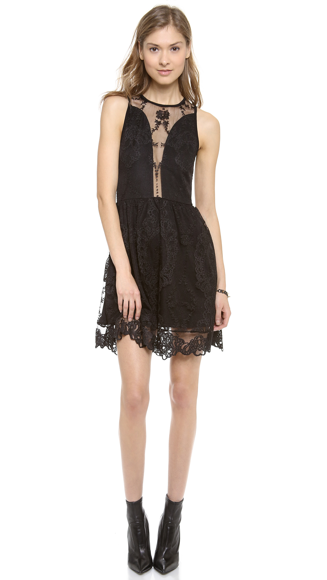 bustier gown in black for love & lemons