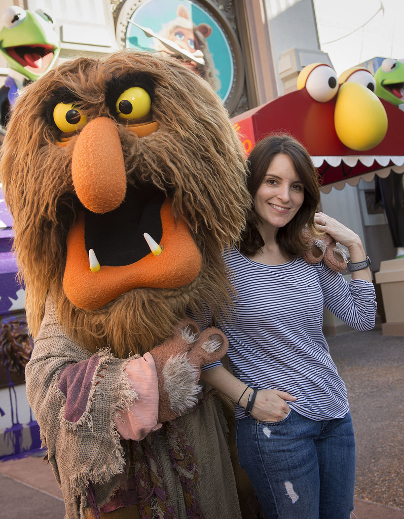 Tina Fey cuddled up to Sweetums during her Sunday fun day at Walt Disney World in March 2014.
Tina Fey cuddled up to Sweetums during her Sunday fun day at Walt Disney World in March 2014.
