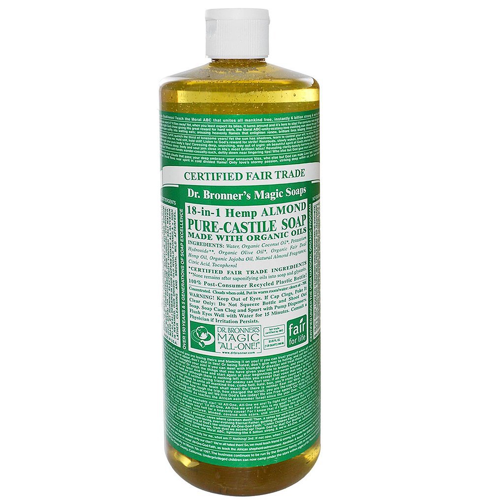 Dr Bronners Almond Liquid Castile Soap 23 Natural Beauty Products Our Editors Actually Use 5643