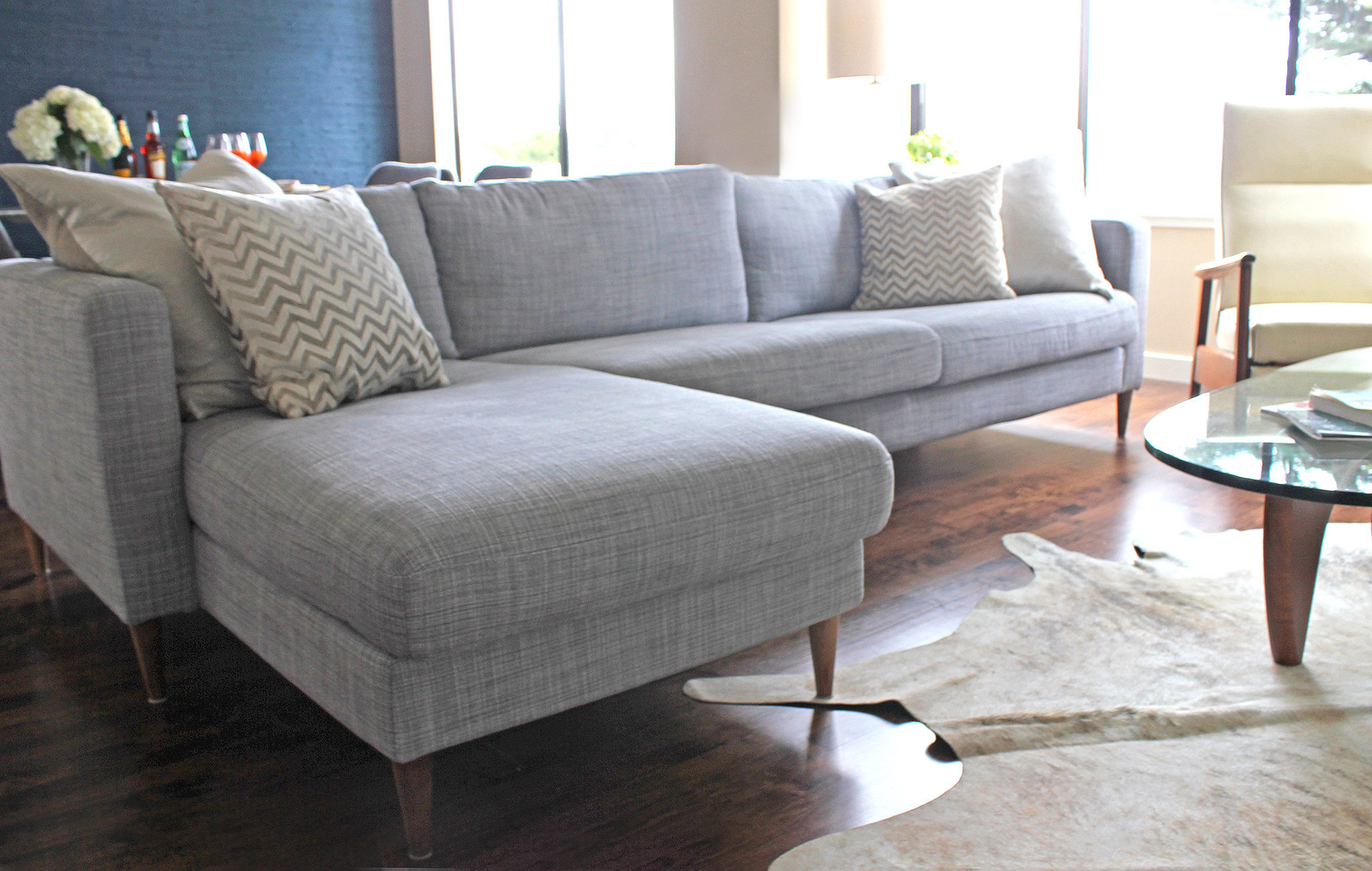 Dress Up an Ikea Sofa by Replacing the Legs 30 Clever Home Hacks For