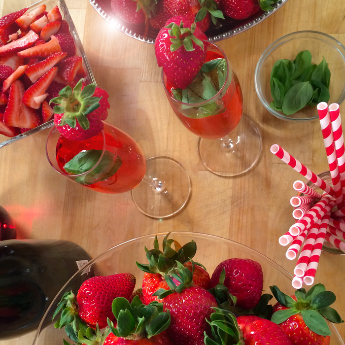 A Spirited Strawberry Spin on the Kir Royale