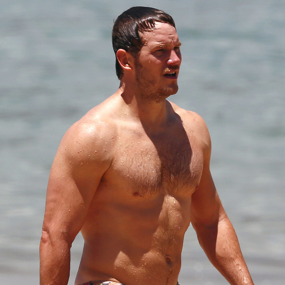 Chris Pratt Shirtless At The Beach Popsugar Celebrity