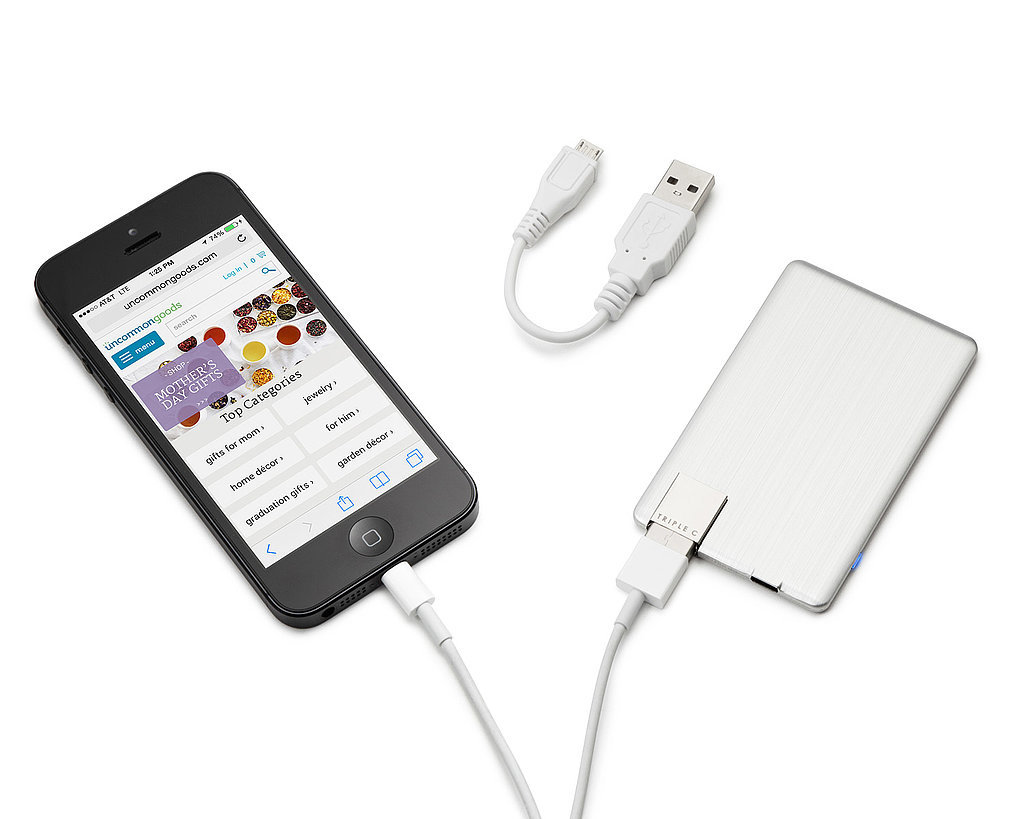 This rechargeable power card ($35) is so small, Dad can easily keep it in his wallet. The best part is the folding USB that works with cell phones, MP3 players, digital cameras, and more.
This rechargeable power card ($35) is so small, Dad can easily keep it in his wallet. The best part is the folding USB that works with cell phones, MP3 players, digital cameras, and more.