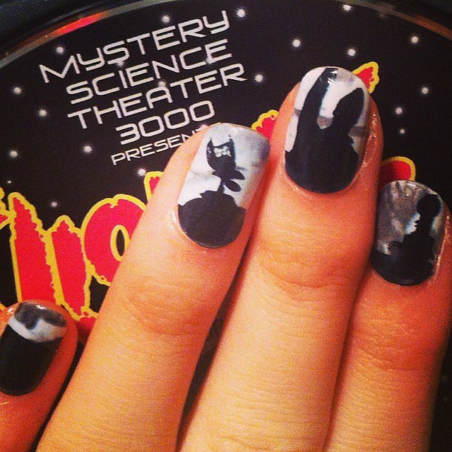 When heckling a bad movie from your living room couch isn't enough, add the robots of Mystery Science Theater — to your nails ($10 for the set) — and have some backup!
When heckling a bad movie from your living room couch isn't enough, add the robots of Mystery Science Theater — to your nails ($10 for the set) — and have some backup!