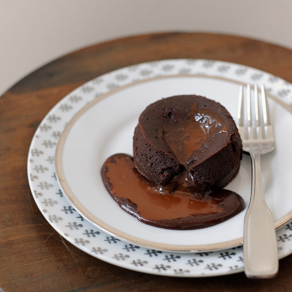 Molten Chocolate Cakes With Caramel Sauce Molten Chocolate Cakes With Caramel Sauce