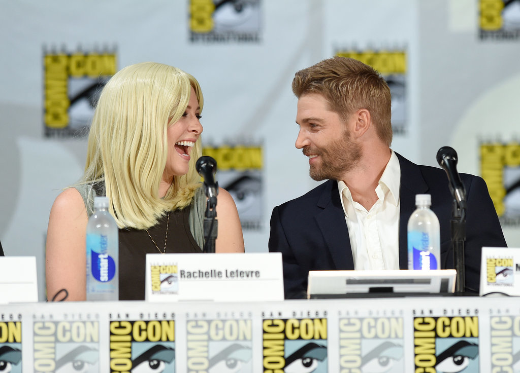 Under the Dome's Rachelle Lefevre and Mike Vogel laughed at their panel on Thursday.
Under the Dome's Rachelle Lefevre and Mike Vogel laughed at their panel on Thursday.
