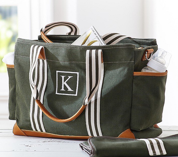 Pottery Barn Kids Army Green Classic Diaper Bag Pottery Barn Kids Army Green Classic Diaper Bag